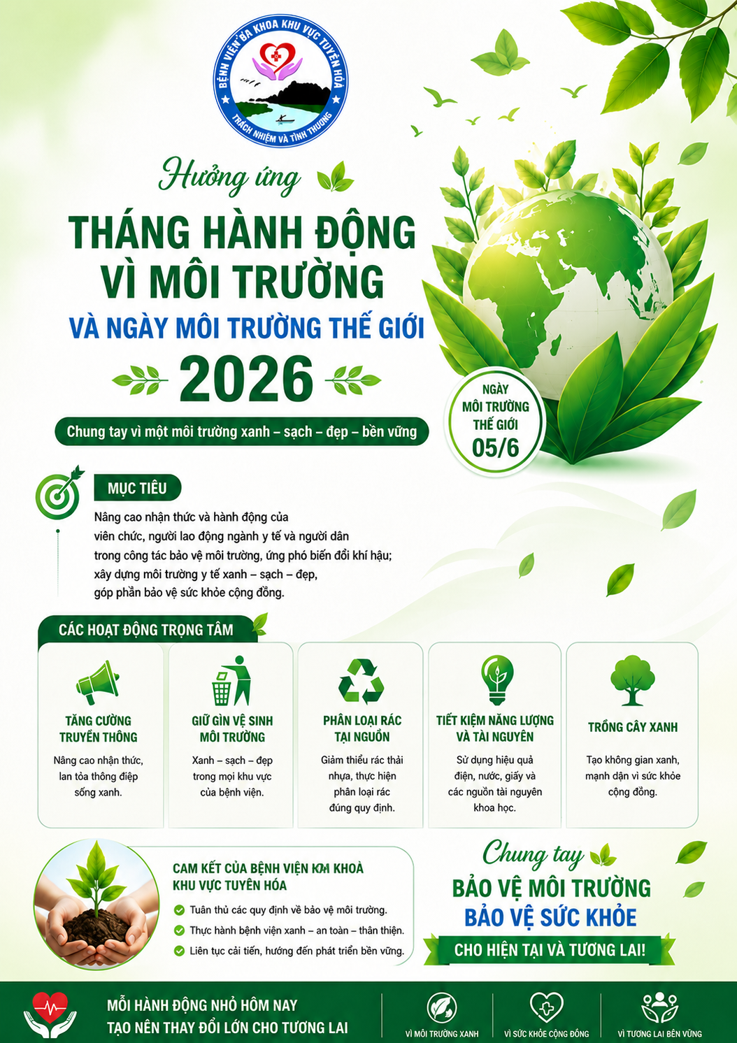 Hưởng ứng Tháng hành động vì Môi trường và Ngày Môi trường Thế giới 2026