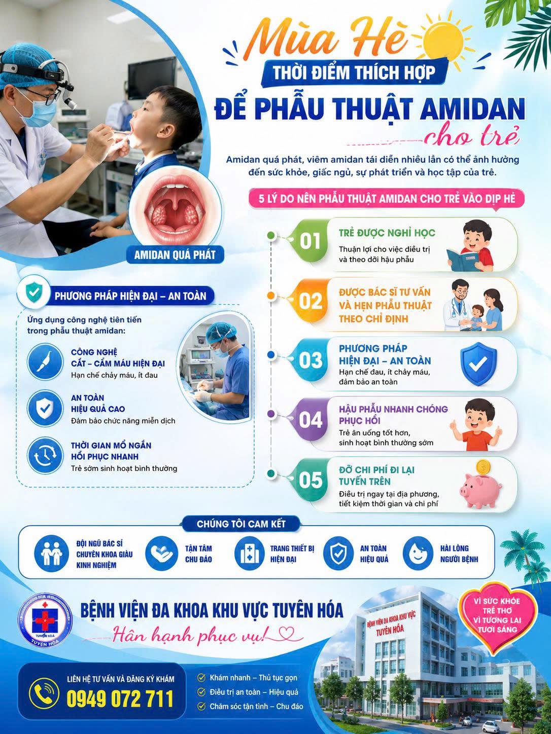 MÙA HÈ – THỜI ĐIỂM THÍCH HỢP ĐỂ PHẪU THUẬT AMIDAN CHO TRẺ